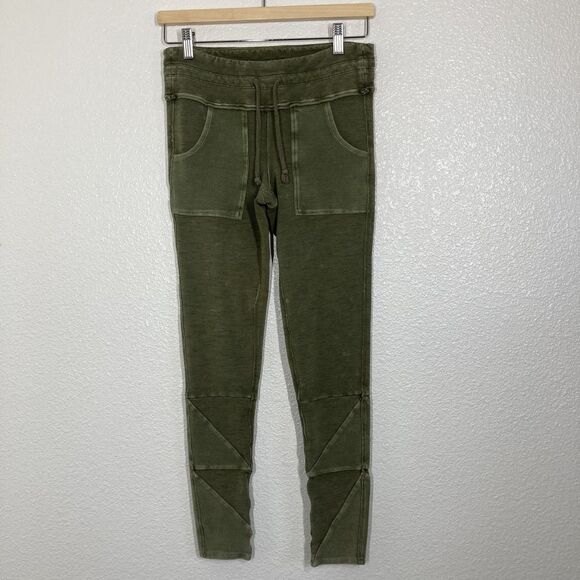 FP Movement Kyoto Pants Womens Small Joggers Drawstring Patch Green - Picture 2 of 14